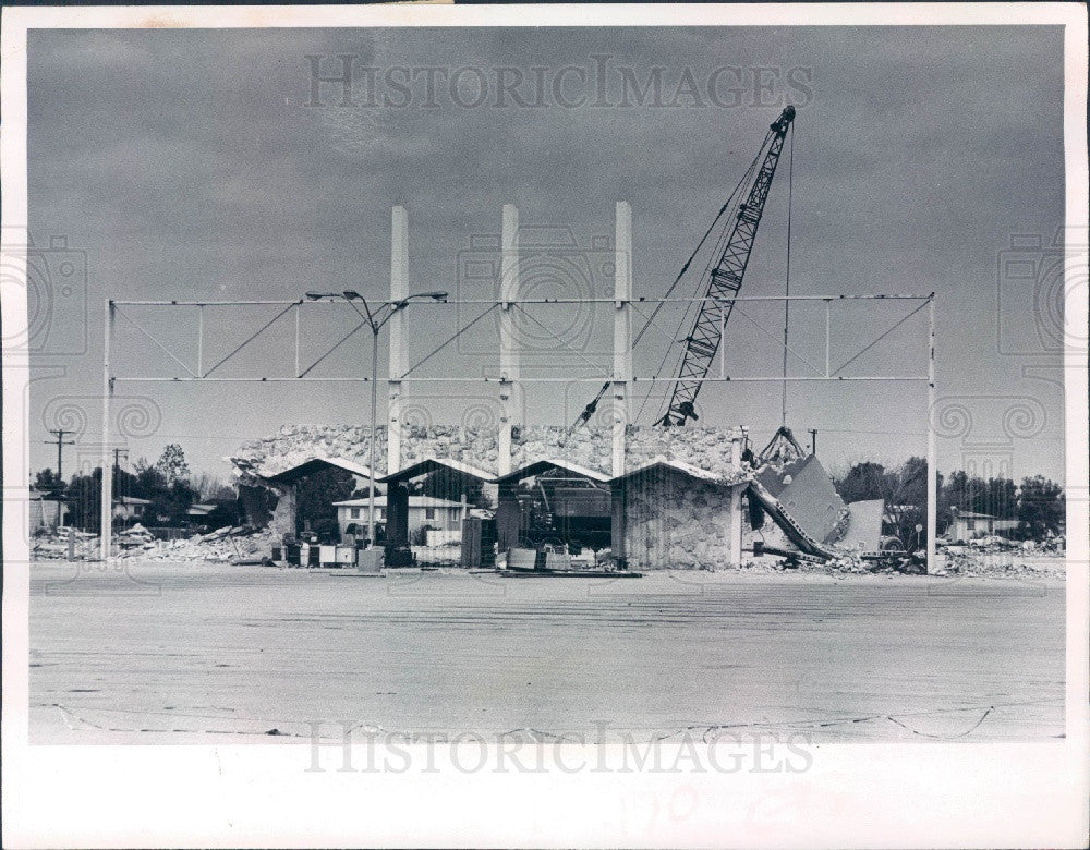 1971 Tampa Florida Zayre Discount Store Burned Gandy Blvd Press Photo - Historic Images