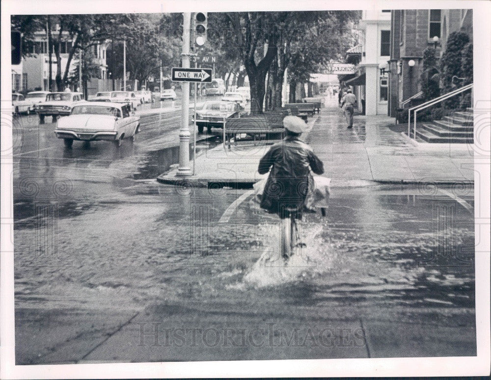 1964 St Petersburg Florida 3rd Avenue North Flood Press Photo - Historic Images