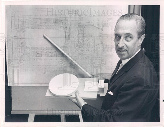 1963 St Petersburg Florida Harry Draper Manager Bayfront Center Press Photo - Historic Images