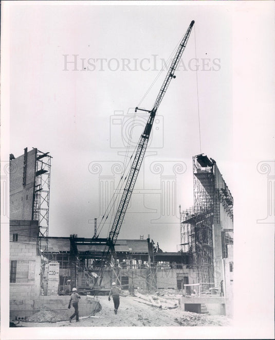 1964 St Petersburg Florida Bayfront Center Construction Press Photo - Historic Images