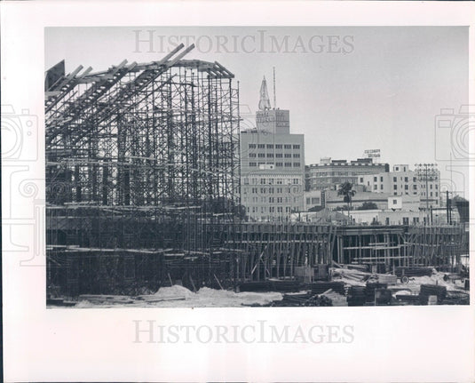 1964 St Petersburg Florida Bayfront Center Construction Press Photo - Historic Images