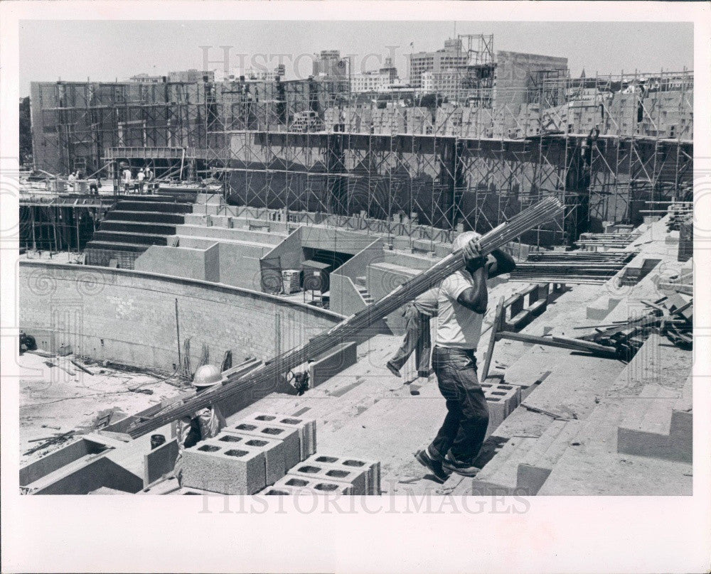 1964 St Petersburg Florida Bayfront Center Construction Press Photo - Historic Images