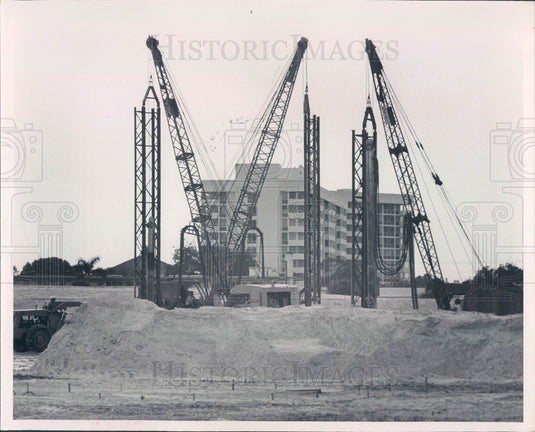 1963 St Petersburg Florida Bayfront Center Construction Press Photo - Historic Images