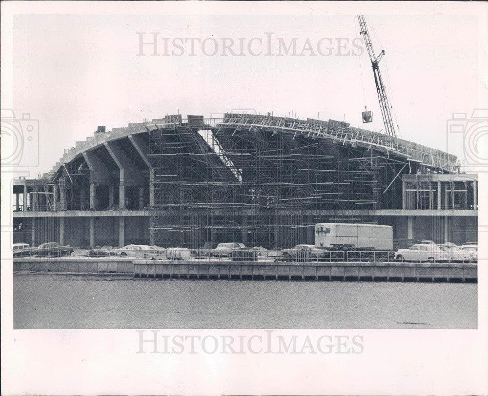 1964 St Petersburg Florida Bayfront Center Construction Press Photo - Historic Images