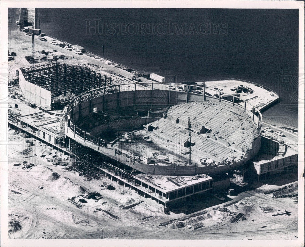 1964 St Petersburg Florida Bayfront Center Construction Press Photo - Historic Images