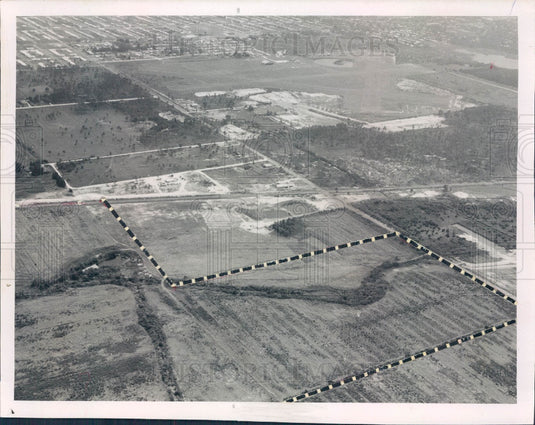 1956 Clearwater Florida Municipal Industrial Park Site Aerial Press Photo - Historic Images