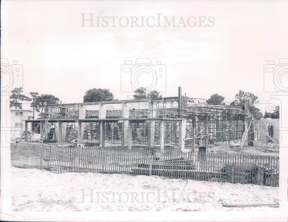 1957 Clearwater Florida YWCA Construction Press Photo - Historic Images