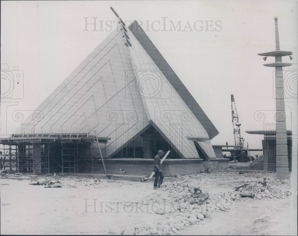 1971 Ute Indian Reservation Resort Construction Press Photo - Historic Images