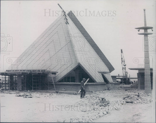 1971 Ute Indian Reservation Resort Construction Press Photo - Historic Images