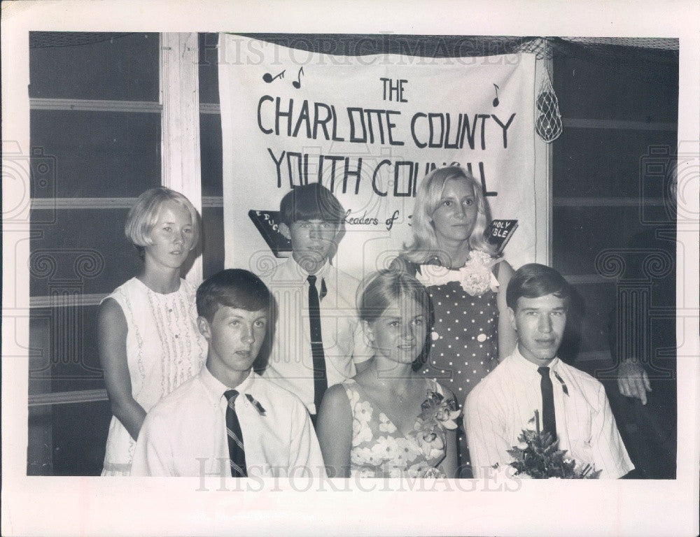 1968 Punta Gorda Florida Charlotte County Youth Council Press Photo - Historic Images