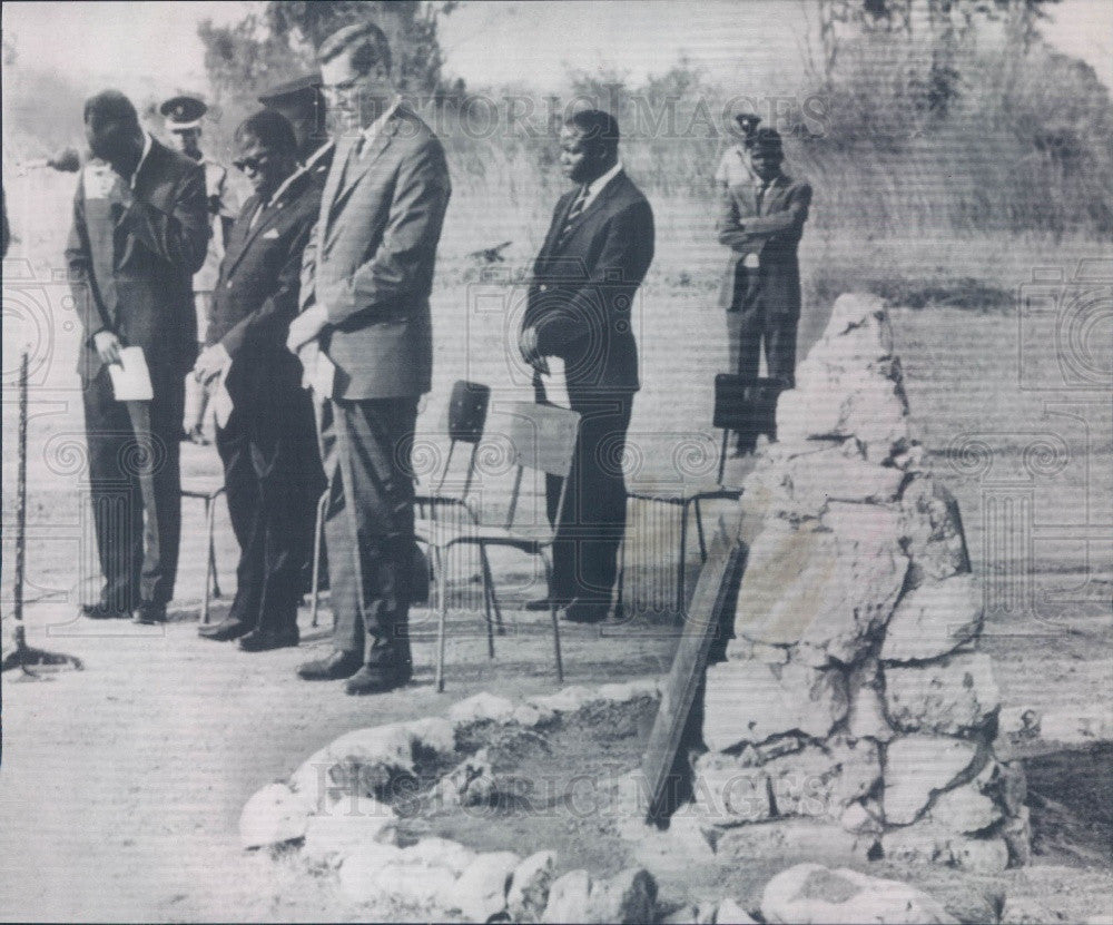 1966 Zambia President Kenneth Kaunda Hammarskjold Memorial Press Photo - Historic Images