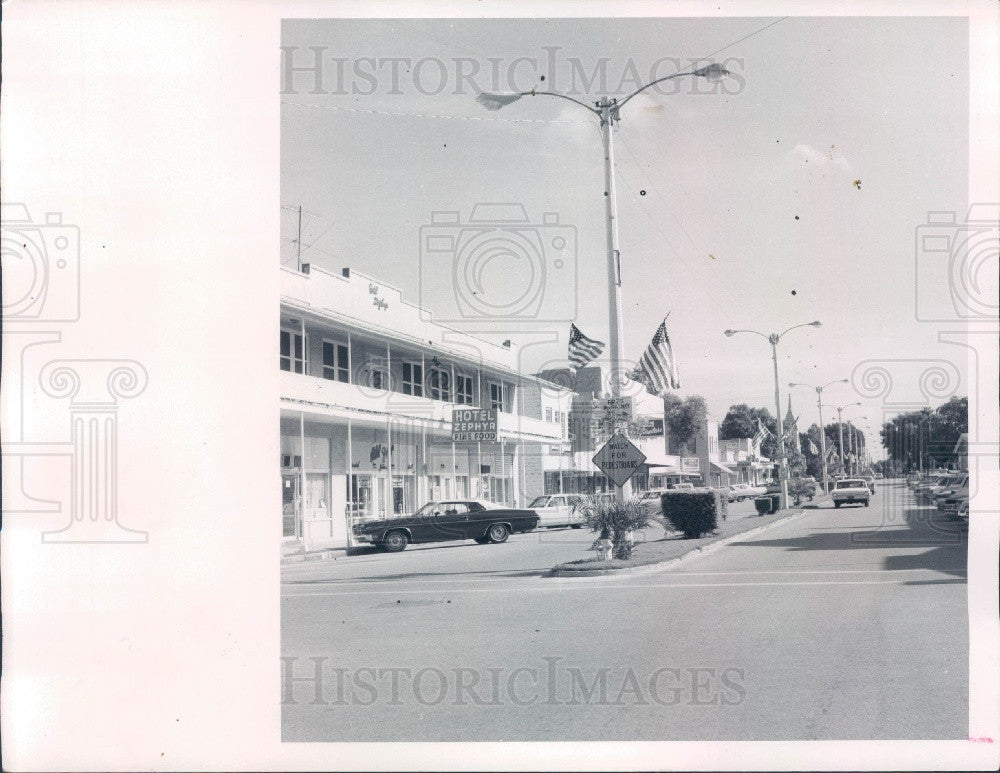1970 Zephyrhills Florida Avenue of Flags Fifth Avenue Press Photo - Historic Images
