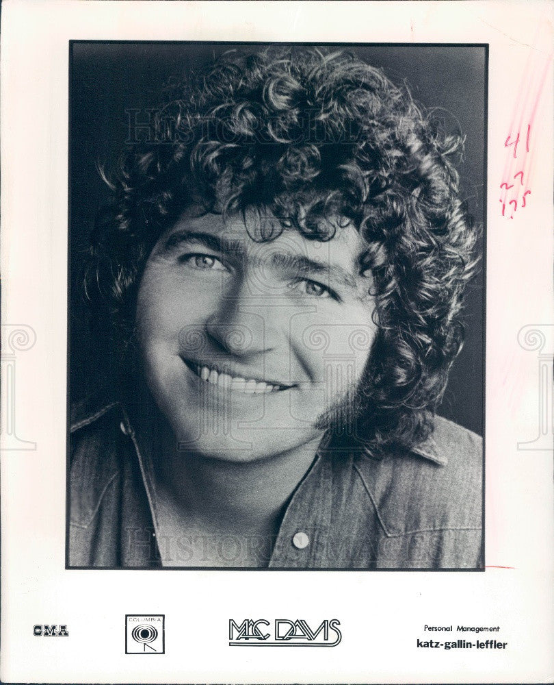 1973 Country Music Singer Mac Davis Press Photo - Historic Images