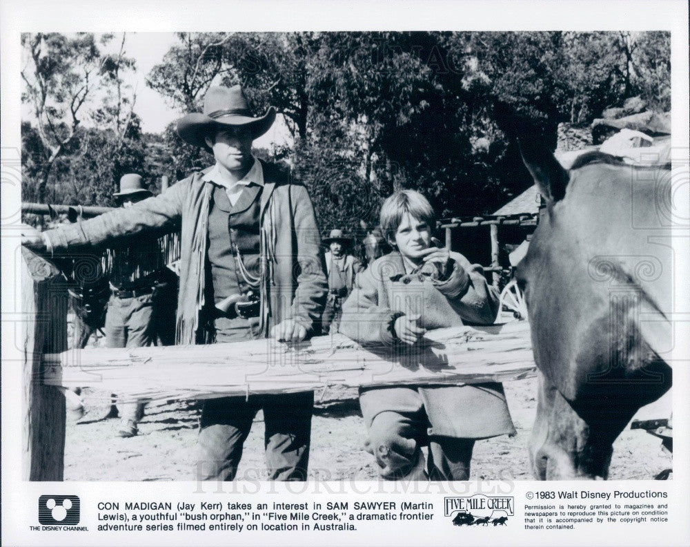 1986 Hollywood Actors Jay Kerr and Martin Lewis Press Photo - Historic Images