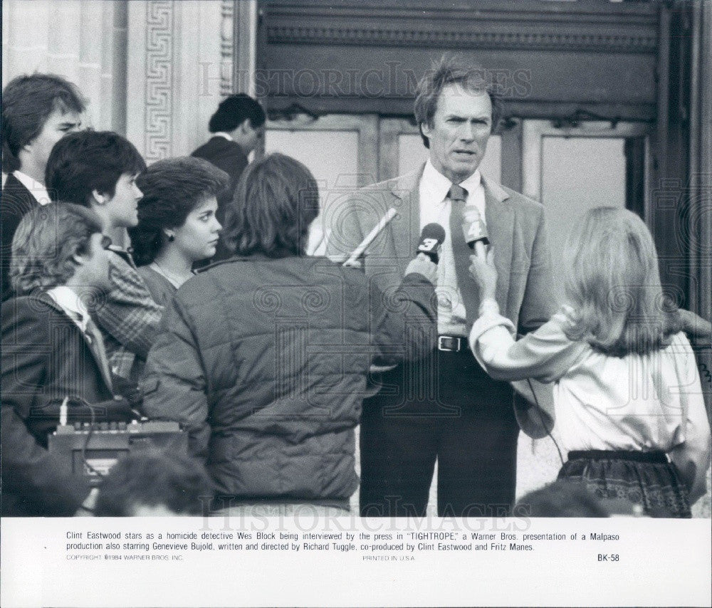 1985 Hollywood Actor Clint Eastwood Press Photo - Historic Images