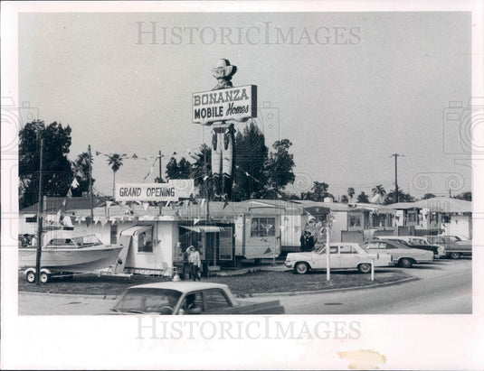 1968 St Petersburg Florida Bonanza Mobile Homes on 4th Street North Press Photo - Historic Images