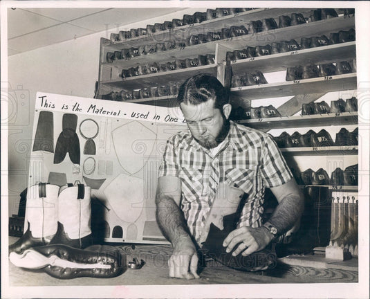 1966 Florida Bootmaker Louis Reno Press Photo - Historic Images
