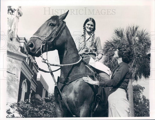 1976 Brooksville Florida Pony Express Used on Founder's Day Press Photo - Historic Images
