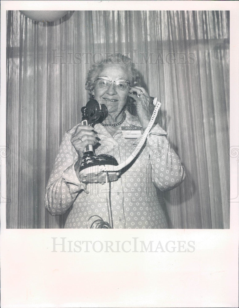 1975 Brooksville Florida Southern Bell Telephone Retired Operator Press Photo - Historic Images