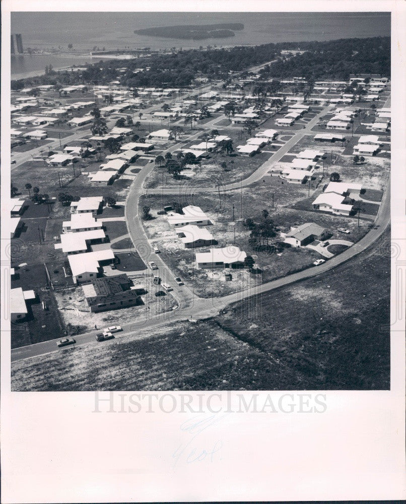 1963 St. Petersburg Florida Parade of Homes Stephenson Manor Aerial Press Photo - Historic Images