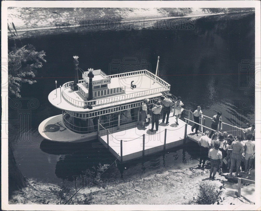 1963 White Springs Florida Suwannee River Paddlewheel Boat Press Photo - Historic Images