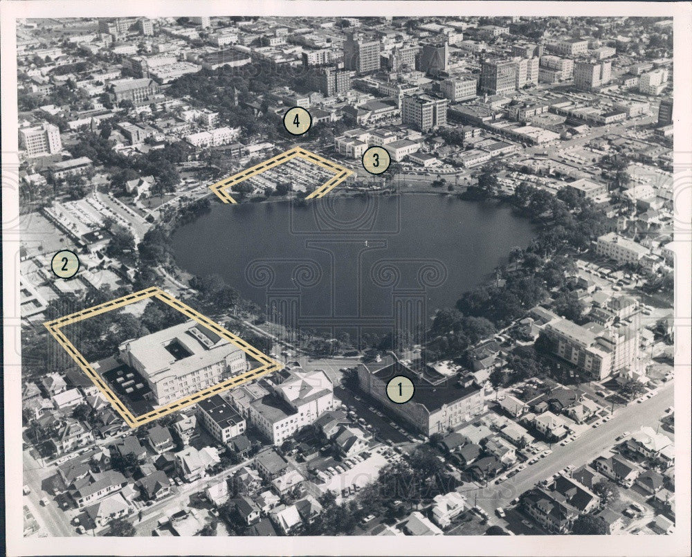 1964 St. Petersburg Florida State Office Building Site Aerial Press Photo - Historic Images