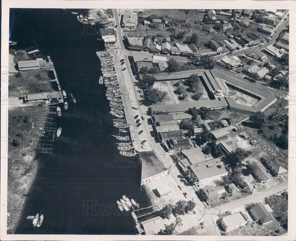 Undated Tarpon Springs Florida Fleet of Sponge Boats Press Photo - Historic Images