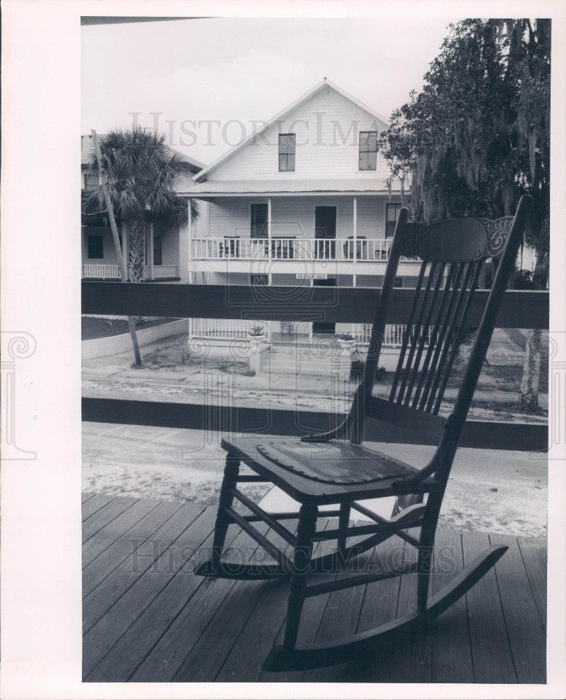 1967 Florida Spiritualists Haunted Chair Brigham Hall Press Photo - Historic Images