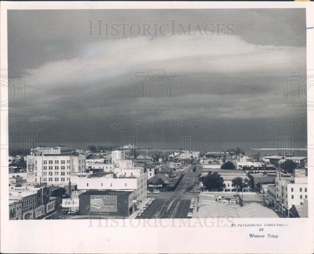 1963 Tampa Bay Florida Dissipating Funnel Cloud Press Photo - Historic Images