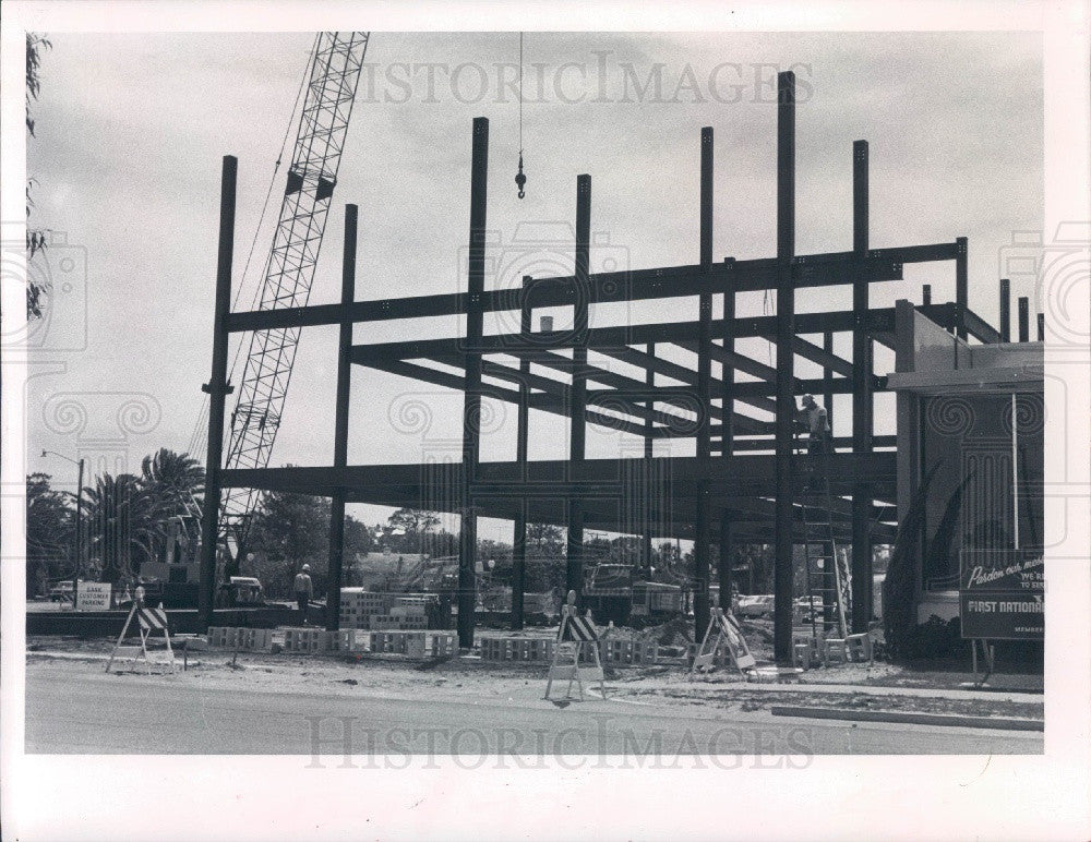 1971 Florida First National Bank of Venice Construction Press Photo - Historic Images