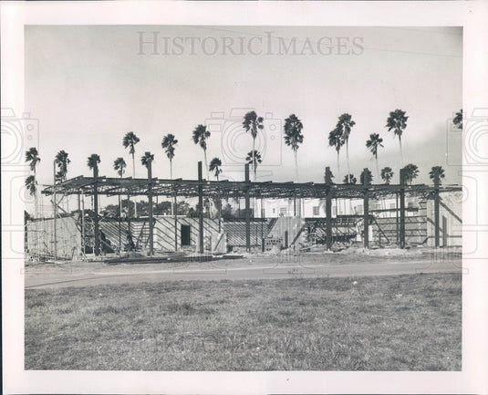 1963 Florida First National Bank of Venice Construction Press Photo - Historic Images