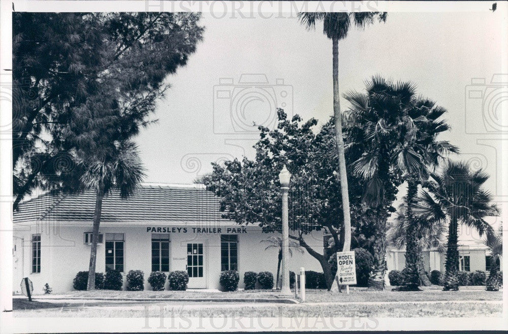 1979 Redington Shores Florida Parsley Trailer Park Press Photo - Historic Images