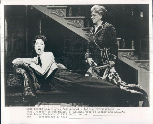 1978 Actresses Anne Rogers & Joyce Worsley in My Fair Lady Press Photo - Historic Images