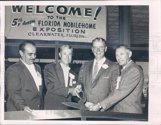 1956 Clearwater Florida Mobile Homes Exposition Press Photo - Historic Images