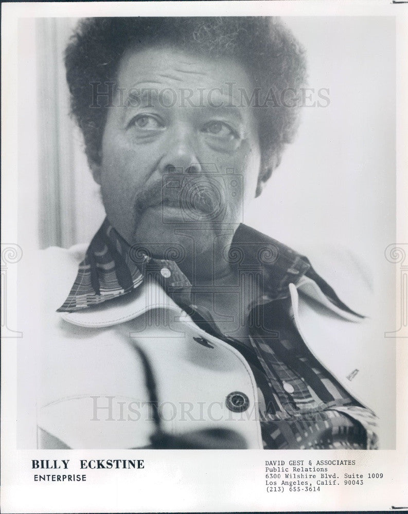 1974 American Singer &amp; Swing Era Bandleader William Billy Eckstine Press Photo - Historic Images