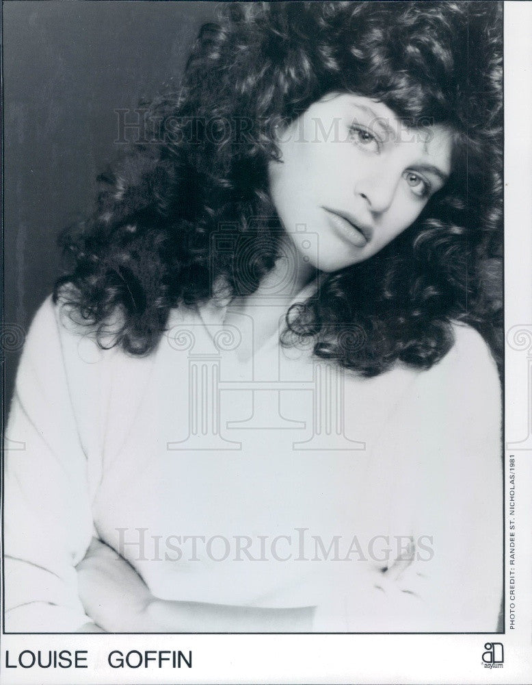 1981 Singer/Song Writer Louise Goffin Press Photo - Historic Images