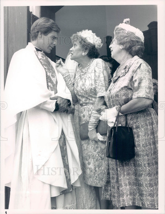 1990 Hollywood Actors Scott Bakula, Penny Santon & Erica Yohn Press Photo - Historic Images