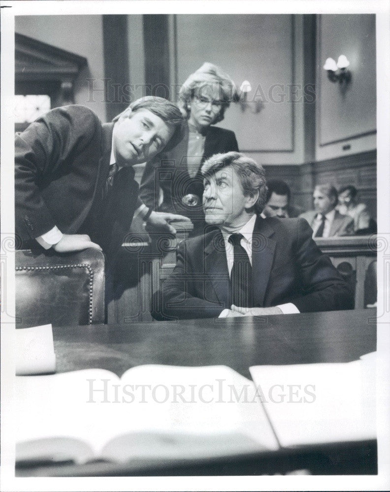 1986 Hollywood Actors Beau Bridges/Robert Preston/Linda Purl Press Photo - Historic Images