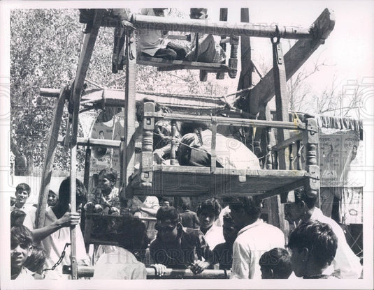 1966 New Delhi India Mela Festival Ferris Wheel Press Photo - Historic Images