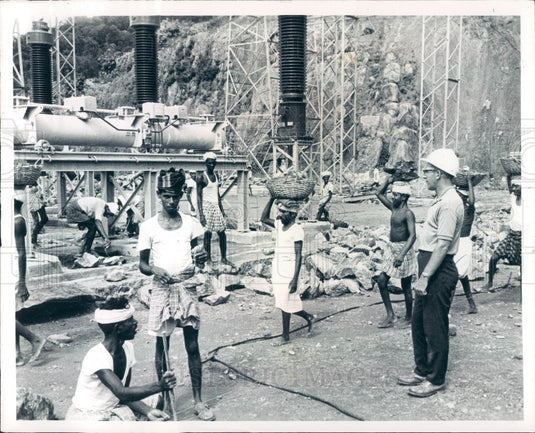 1966 India Pamba Hydroelectric Project Construction Press Photo - Historic Images