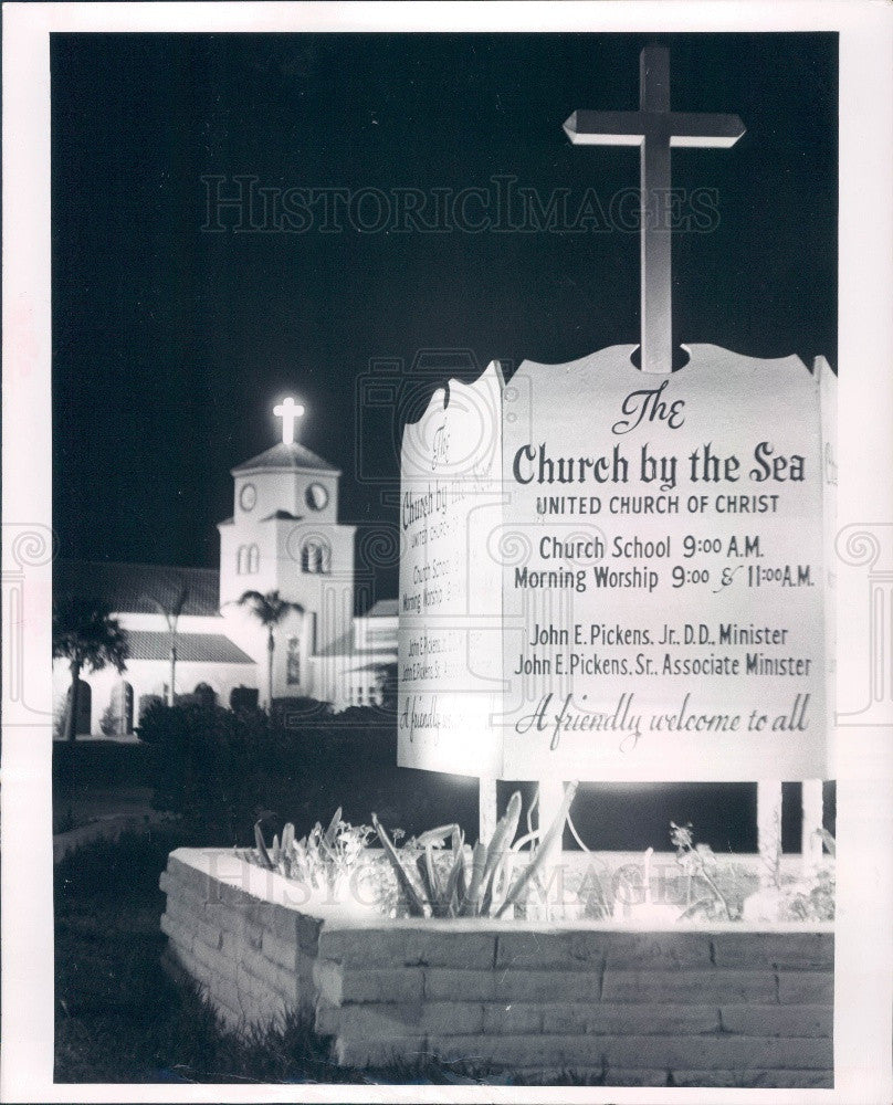 1966 Madeira Beach Florida Church By the Sea Press Photo - Historic Images