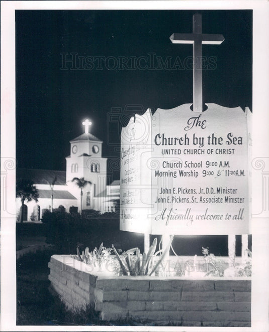 1966 Madeira Beach Florida Church By the Sea Press Photo - Historic Images