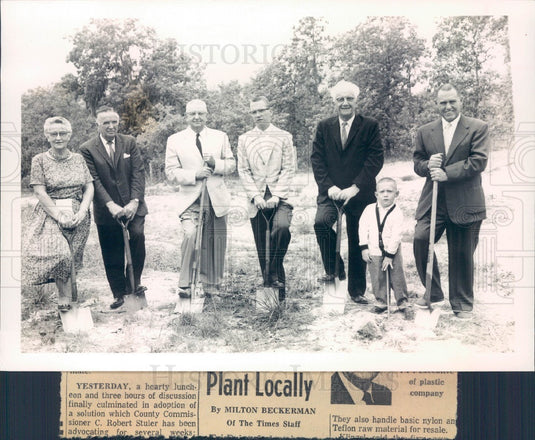 1961 Ridge Manor Florida Church Breaking Ground Press Photo - Historic Images