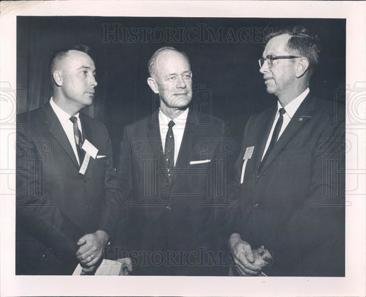 1964 Florida Governor Farris Bryant & Sperry Microwave Dir Research Press Photo - Historic Images