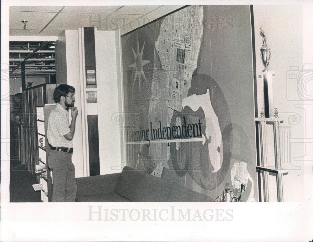 1979 St Petersburg Florida Independent Newspaper Lobby Mural-Collage Press Photo - Historic Images