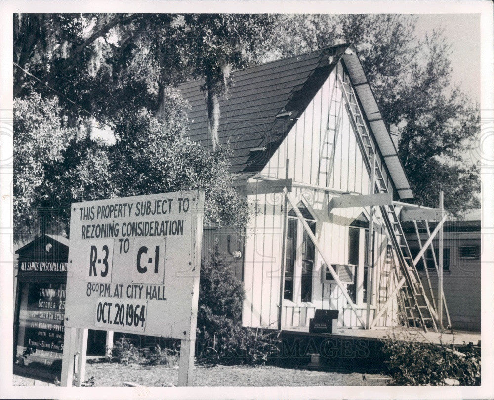 1964 Tarpon Springs Florida All Saints Episcopal Church Press Photo - Historic Images