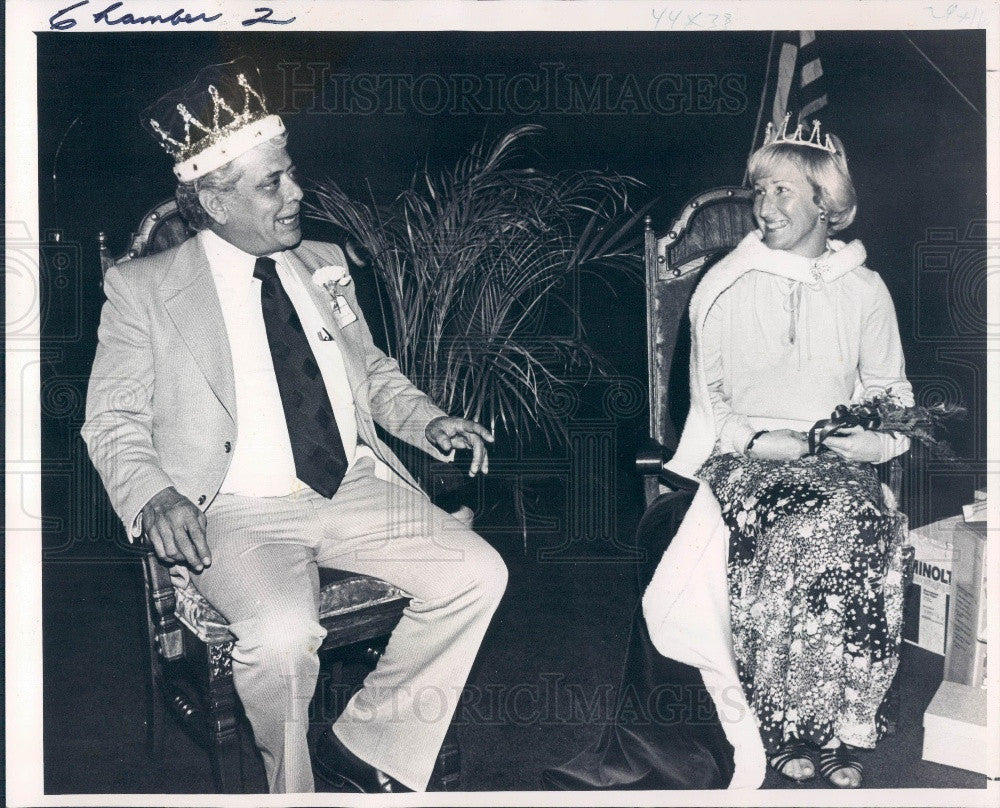 1978 Largo FL Chamber of Commerce Valentine&#39;s Dinner King &amp; Queen Press Photo - Historic Images