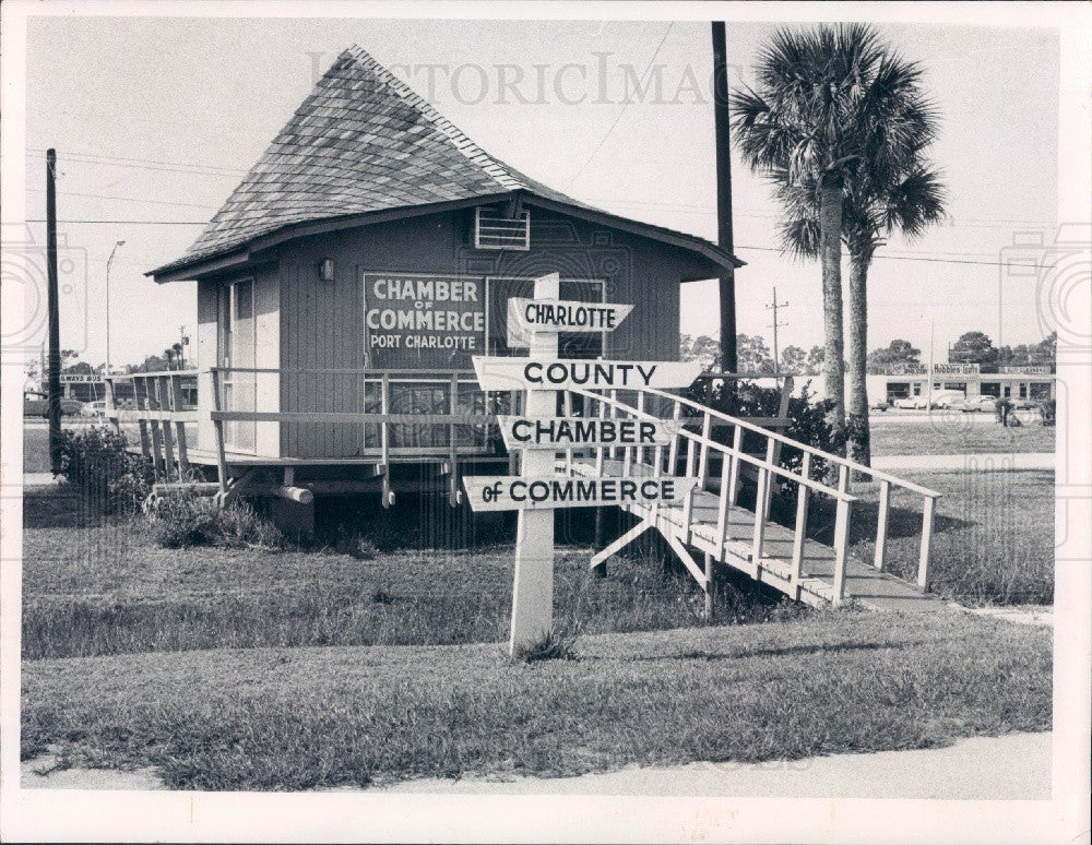 1972 Charlotte County Florida Chamber of Commerce Building Press Photo - Historic Images