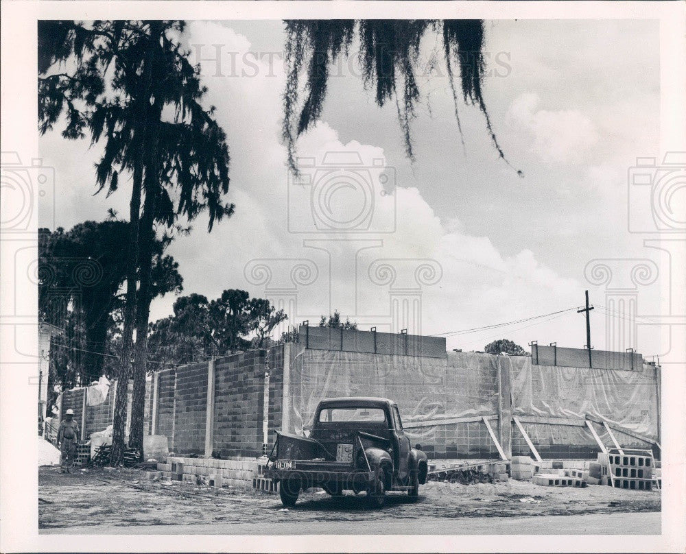 1965 Bradenton Florida Hood&#39;s Dairy Office Building Construction Press Photo - Historic Images