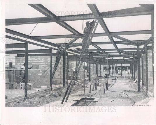 1965 St. Petersburg FL Central Plaza Center Sun Garden Mall Press Photo - Historic Images
